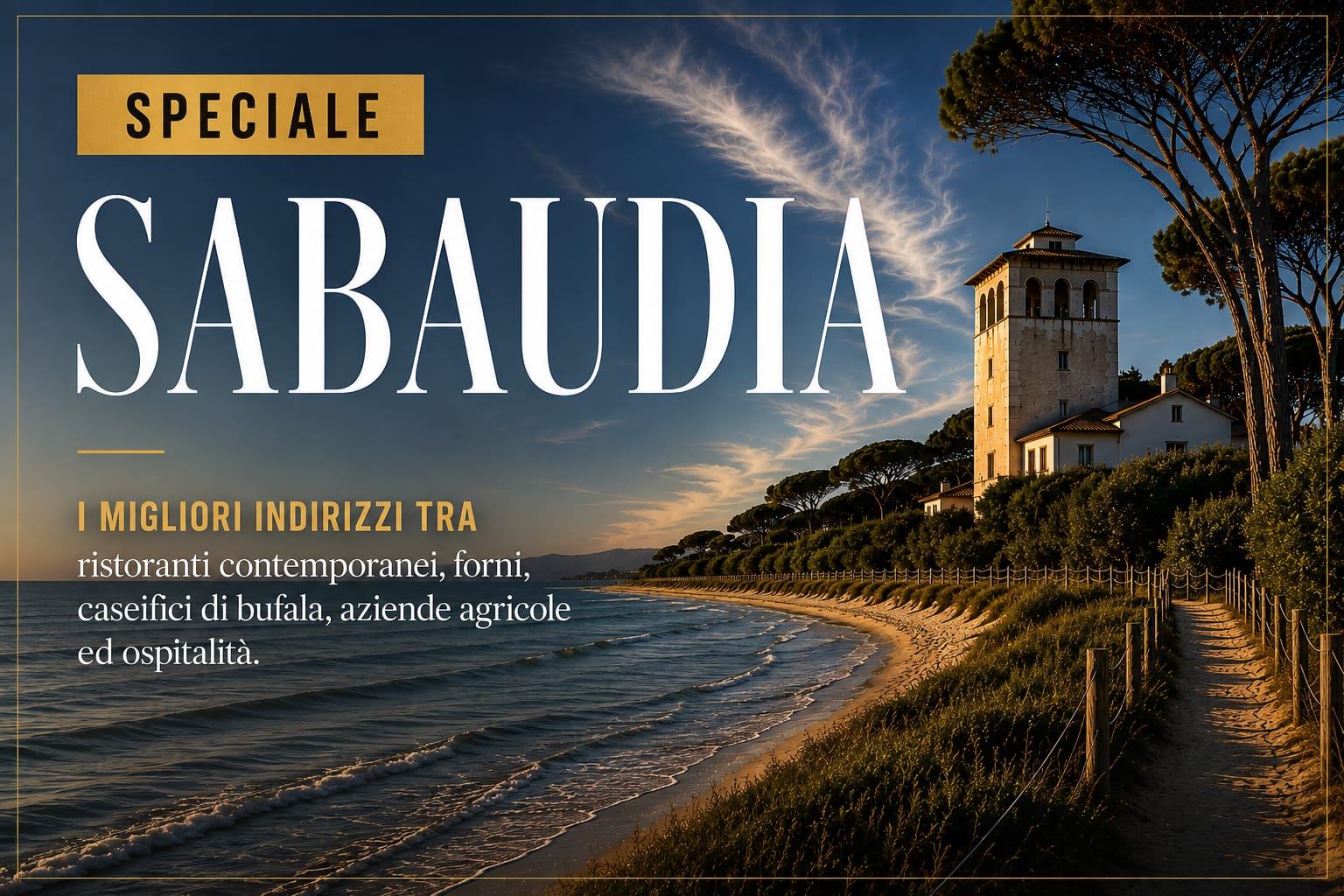Speciale Sabaudia: itinerario del gusto tra mare ed entroterra pontino